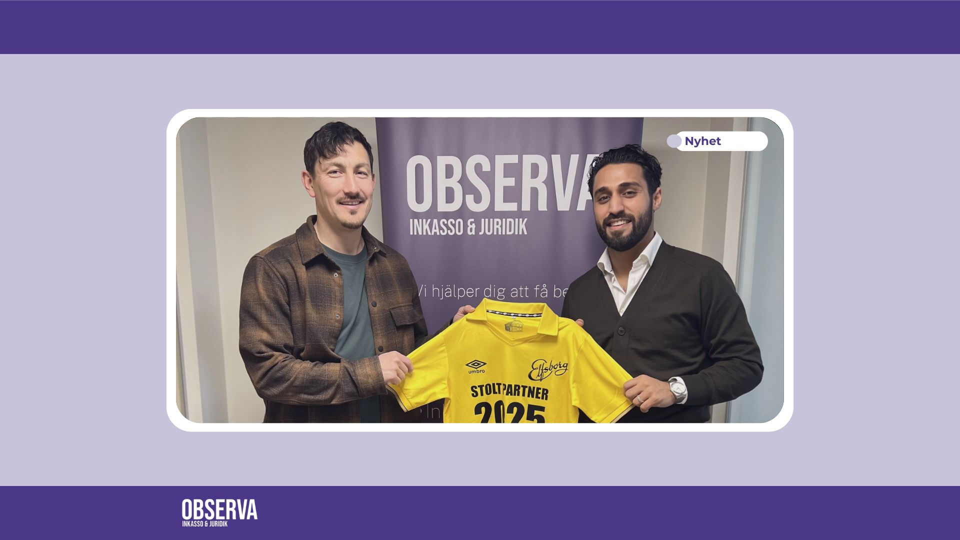 Företrädare för IF Elfsborg och Observa Inkasso ingår partnerskap